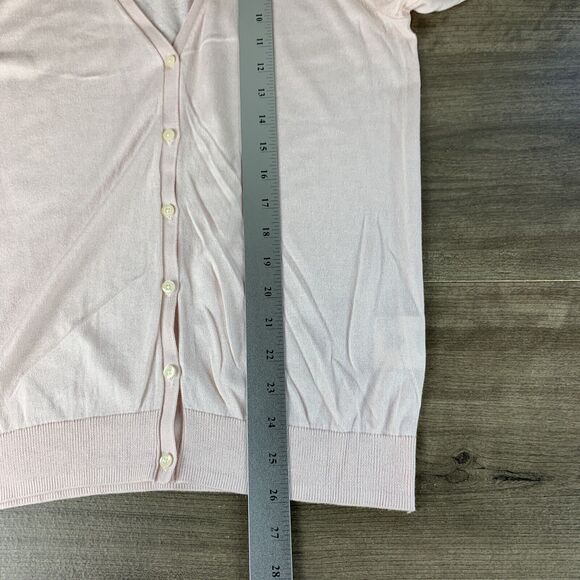 Old Navy Women's Cardigan Sweater Medium Pink V Neck Button Up Long Sleeve - Picture 9 of 10